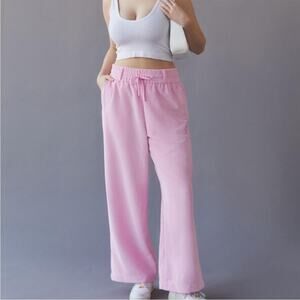 NWT BDG Jessie Pink Corduroy Pull-On High Rise Wide Leg Pants - S